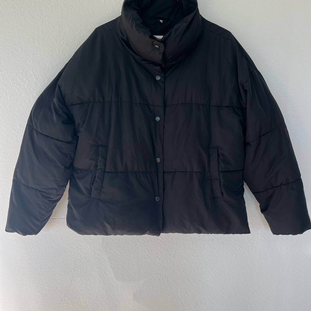 Free People Midnight Black Puffer Coat